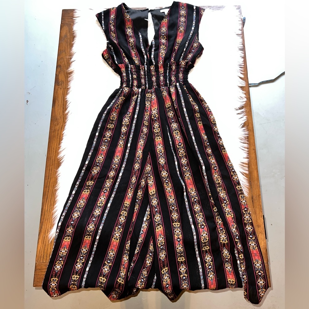 Miami Boho Style Jumpsuit with Gaucho legs Size Small